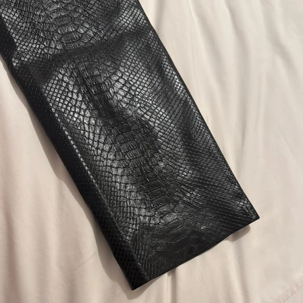 Black Snakeskin Pattern Pants - Picture 5 of 5